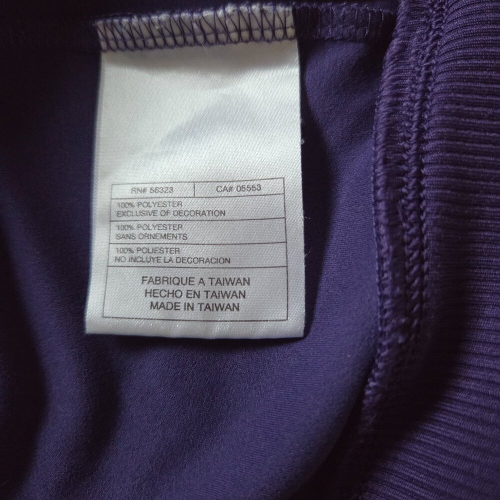 Nike Golf Women’s Full Zip Mockneck Track Jacket XL (16-18) Purple Zip Pockets - Picture 7 of 7